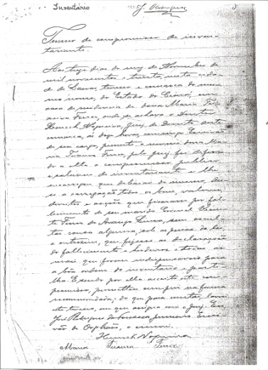 Inventário do Cel.Vicente Férrer de Araújo Lima